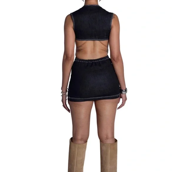 Dom Davis Hourglass Denim Dress - Picture 2 of 5